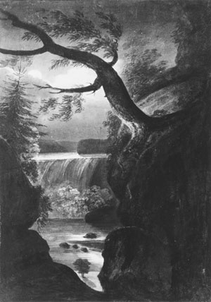 Wikioo.org - สารานุกรมวิจิตรศิลป์ - จิตรกรรม Pavel Svinyin - Niagara Falls Canadian Side by Moonlight