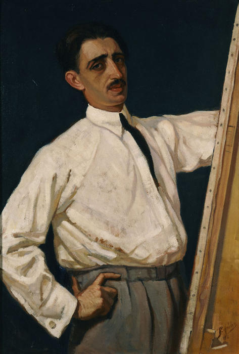 Wikioo.org - The Encyclopedia of Fine Arts - Painting, Artwork by Periklis Vyzantios - Self-Portrait