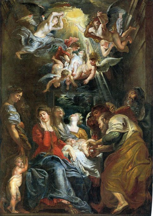 Wikoo.org - موسوعة الفنون الجميلة - اللوحة، العمل الفني Peter Paul Rubens - The Circumcision of Christ