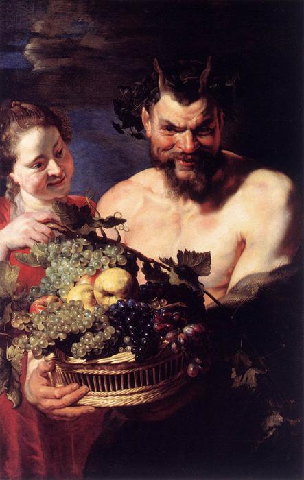 WikiOO.org - אנציקלופדיה לאמנויות יפות - ציור, יצירות אמנות Peter Paul Rubens - Satyr and Girl