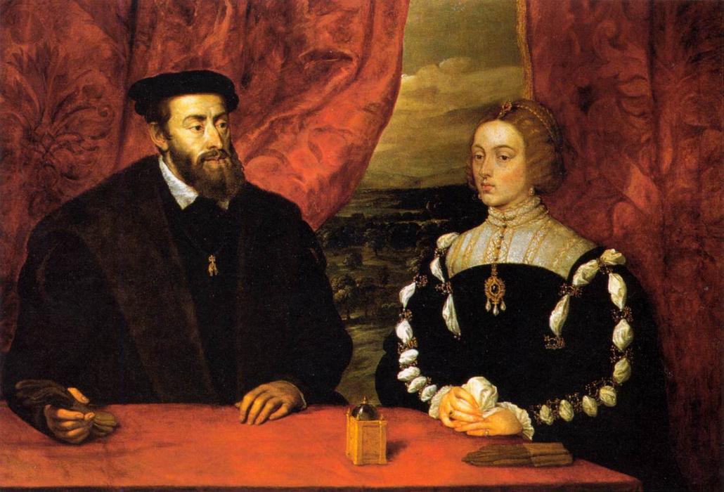 Wikoo.org - موسوعة الفنون الجميلة - اللوحة، العمل الفني Peter Paul Rubens - Charles V and the Empress Isabella