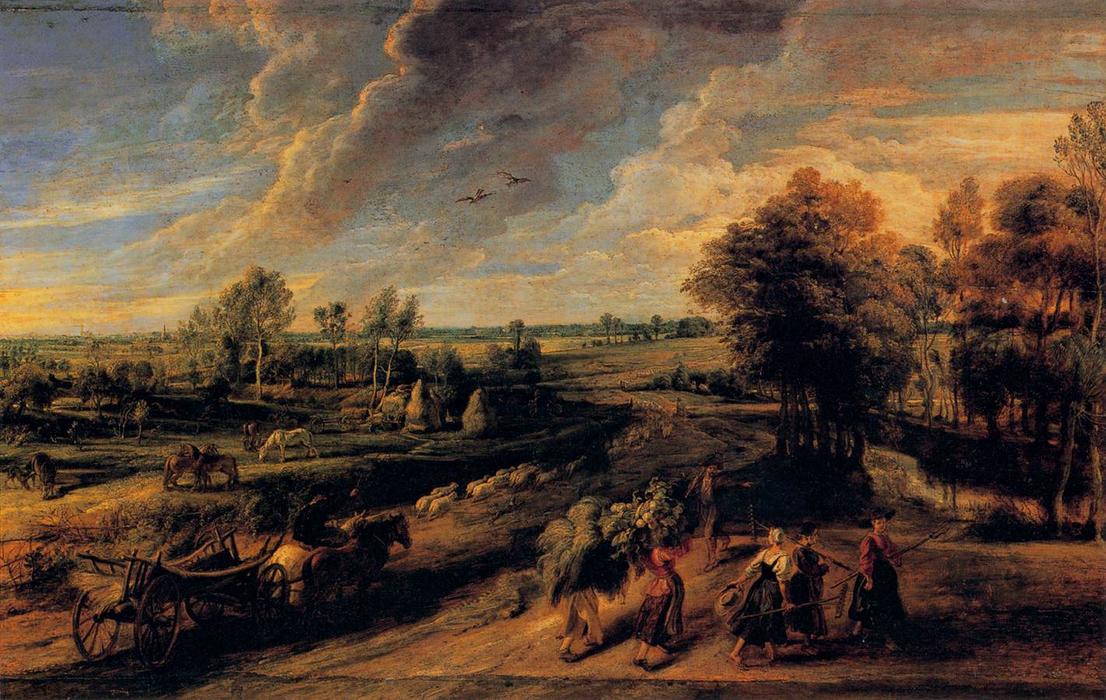 Wikioo.org – L'Enciclopedia delle Belle Arti - Pittura, Opere di Peter Paul Rubens - il ritorno del agricoltori dal Campi