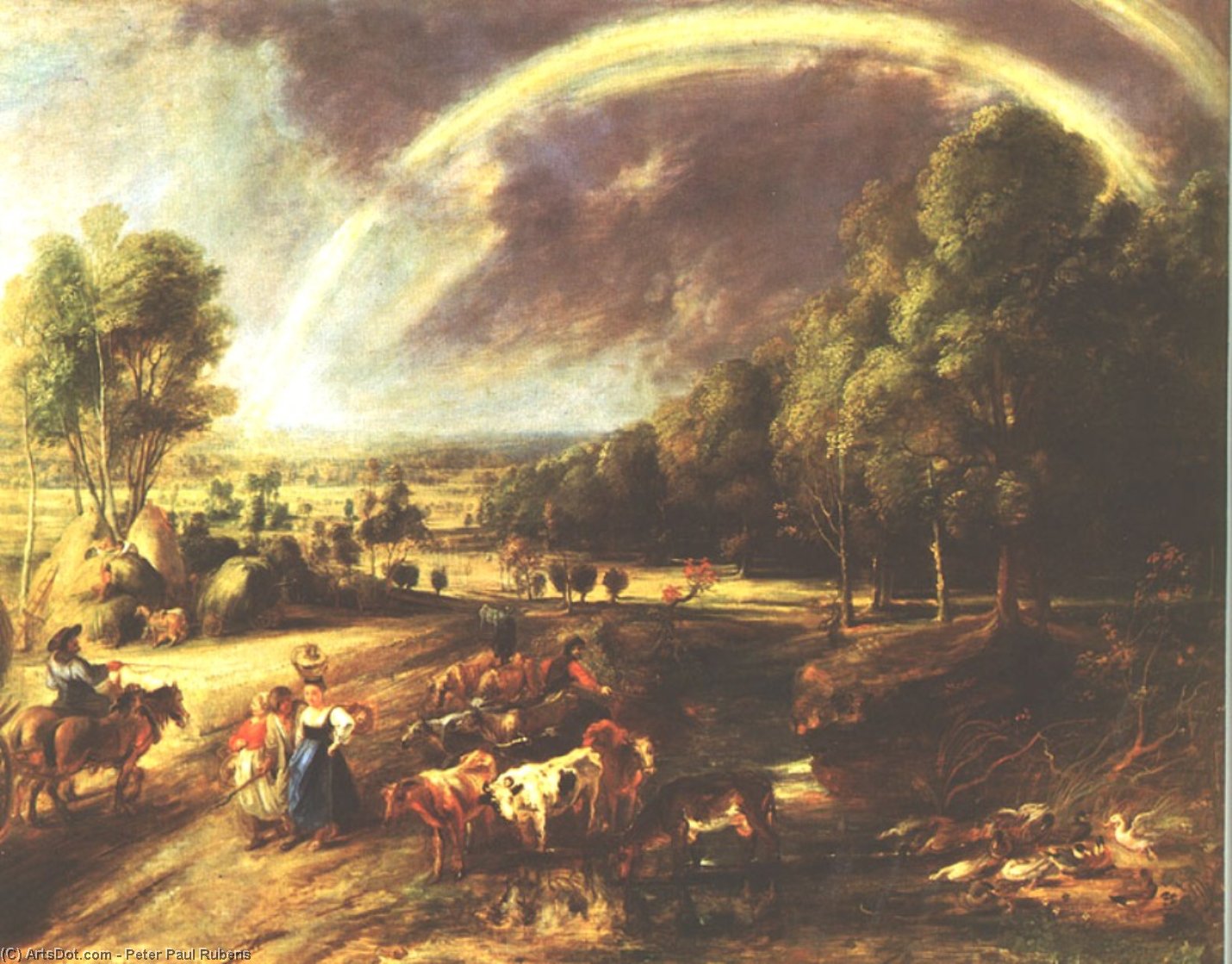 Wikioo.org - สารานุกรมวิจิตรศิลป์ - จิตรกรรม Peter Paul Rubens - Landscape with a Rainbow