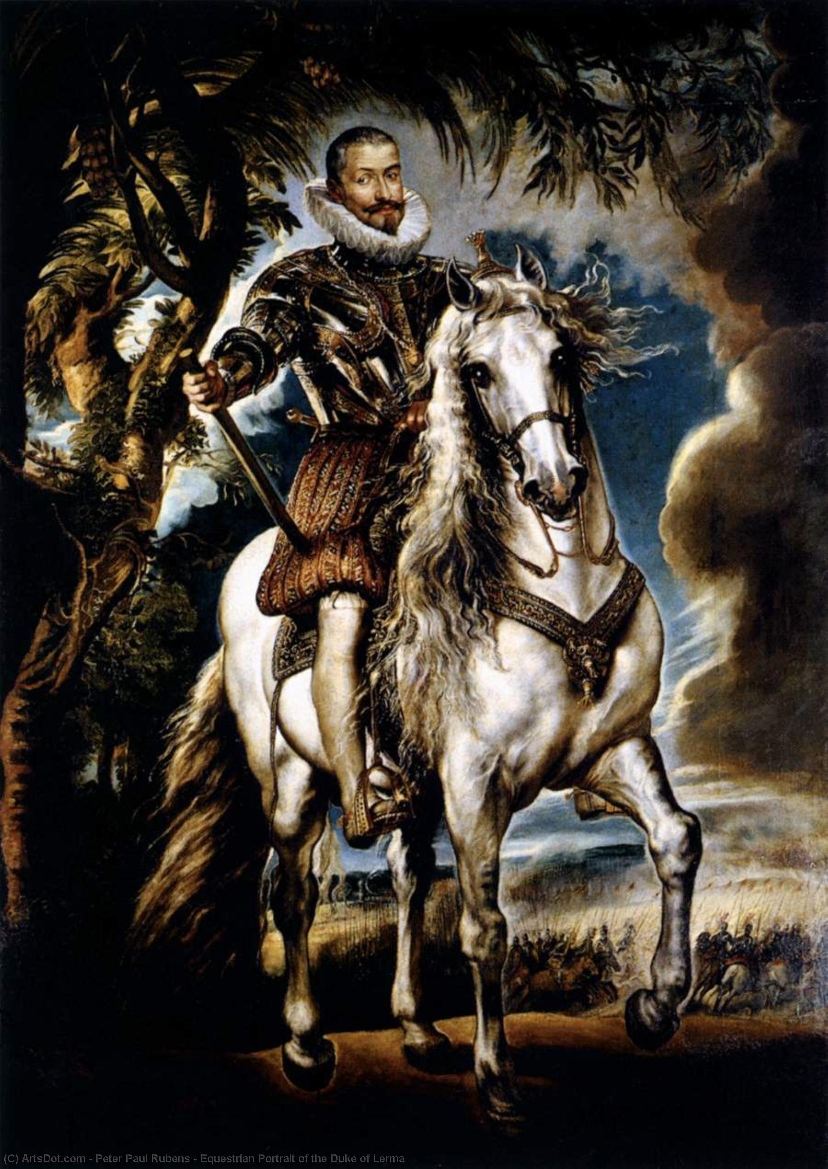 Wikioo.org - The Encyclopedia of Fine Arts - Painting, Artwork by Peter Paul Rubens - Equestrian Portrait of the Duke of Lerma