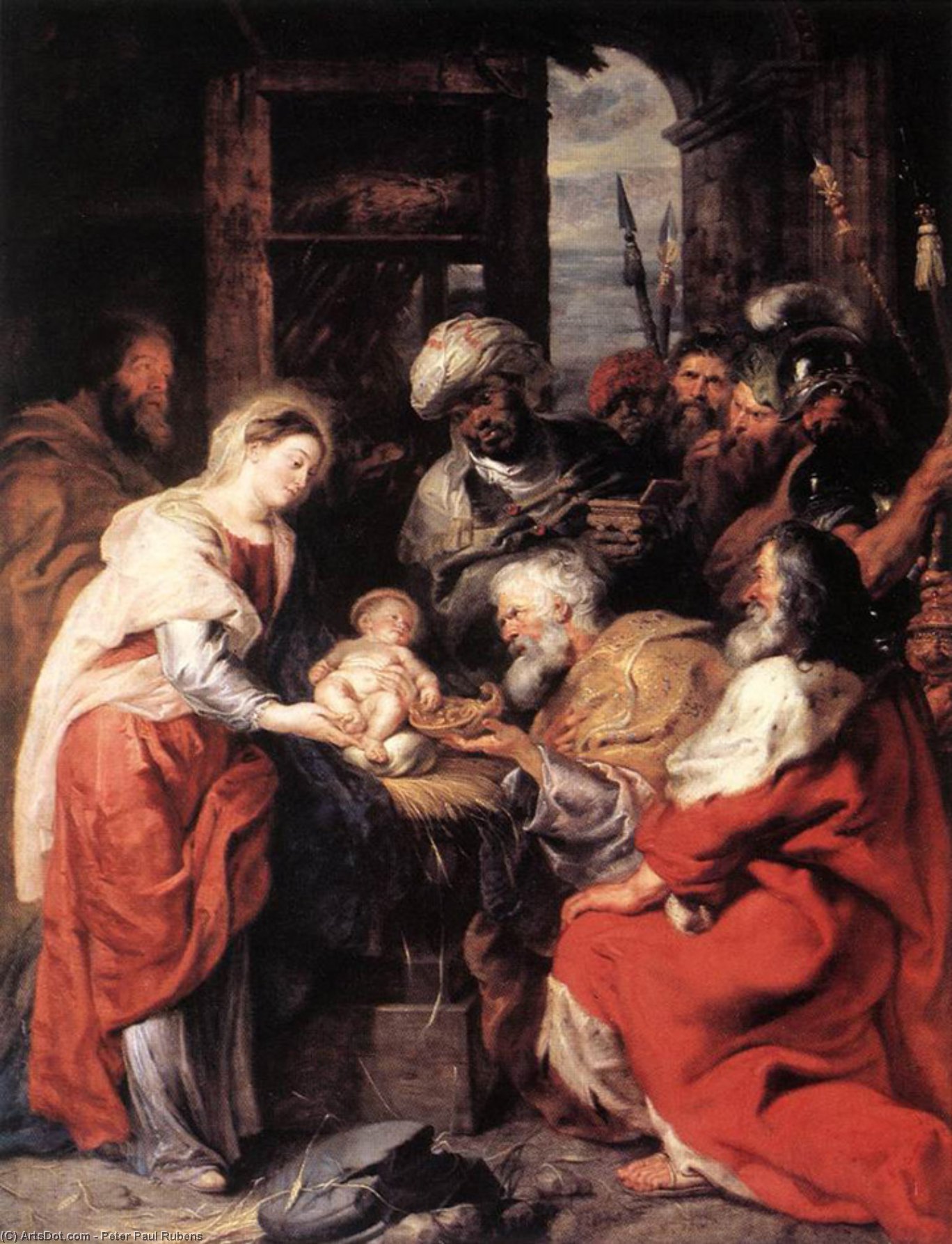 WikiOO.org - Enciclopédia das Belas Artes - Pintura, Arte por Peter Paul Rubens - Adoration of the Magi