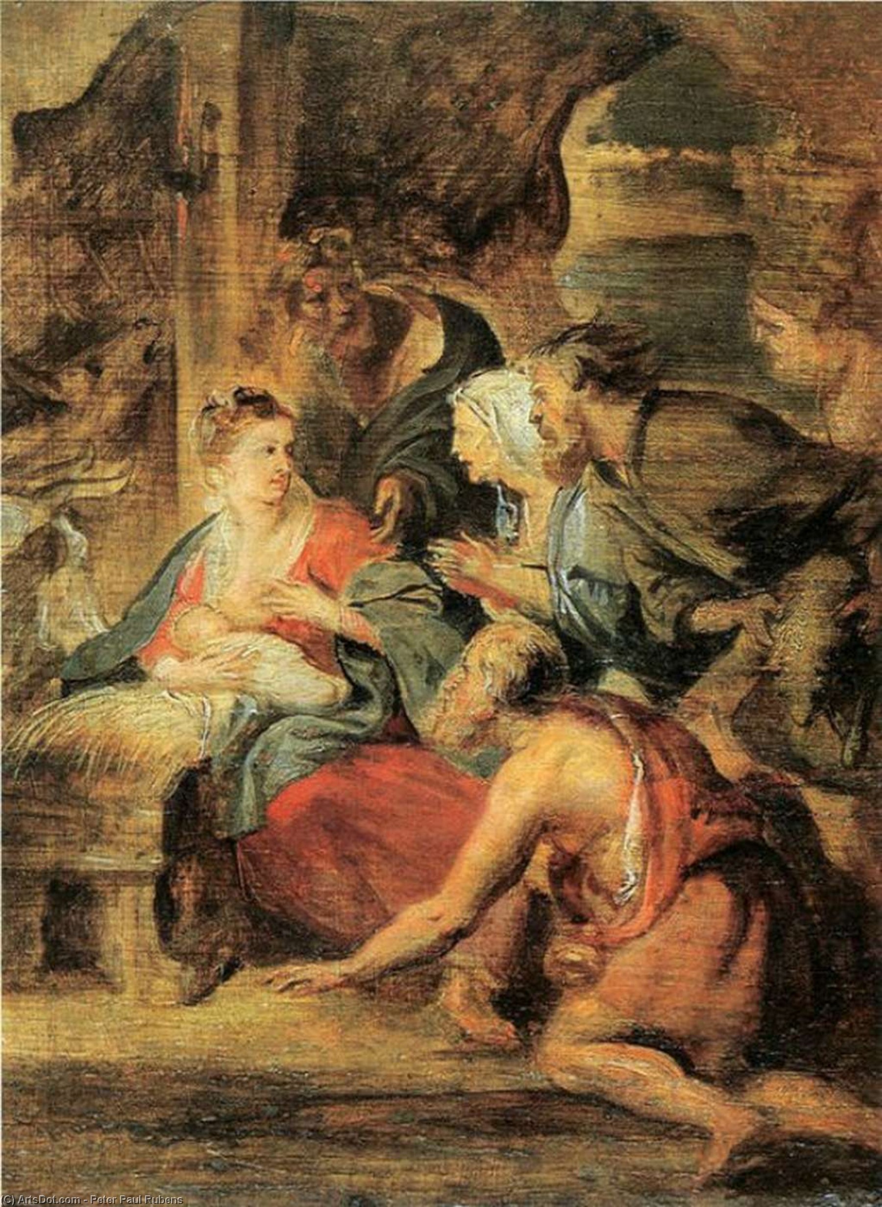 WikiOO.org - 백과 사전 - 회화, 삽화 Peter Paul Rubens - Adoration of the Shepherds