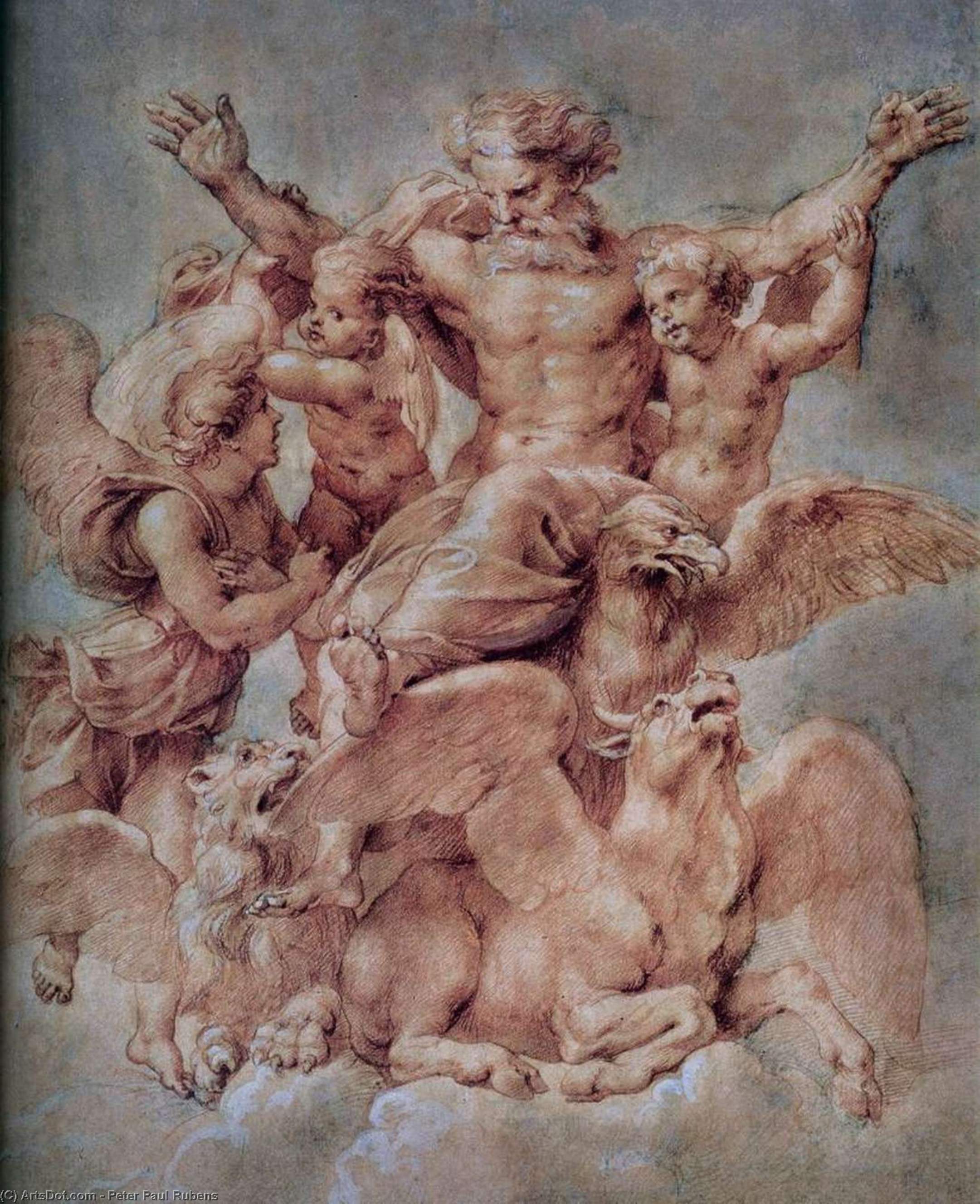 WikiOO.org - Encyclopedia of Fine Arts - Lukisan, Artwork Peter Paul Rubens - Vision of Ezekiel