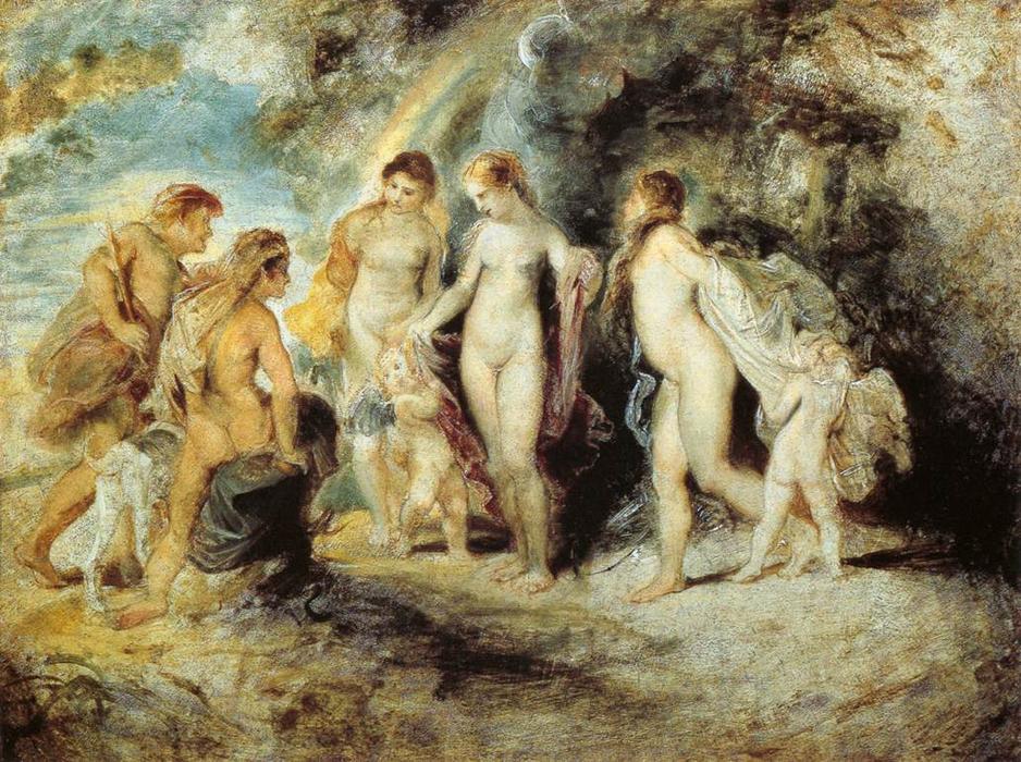 WikiOO.org - 백과 사전 - 회화, 삽화 Peter Paul Rubens - The Judgement of Paris