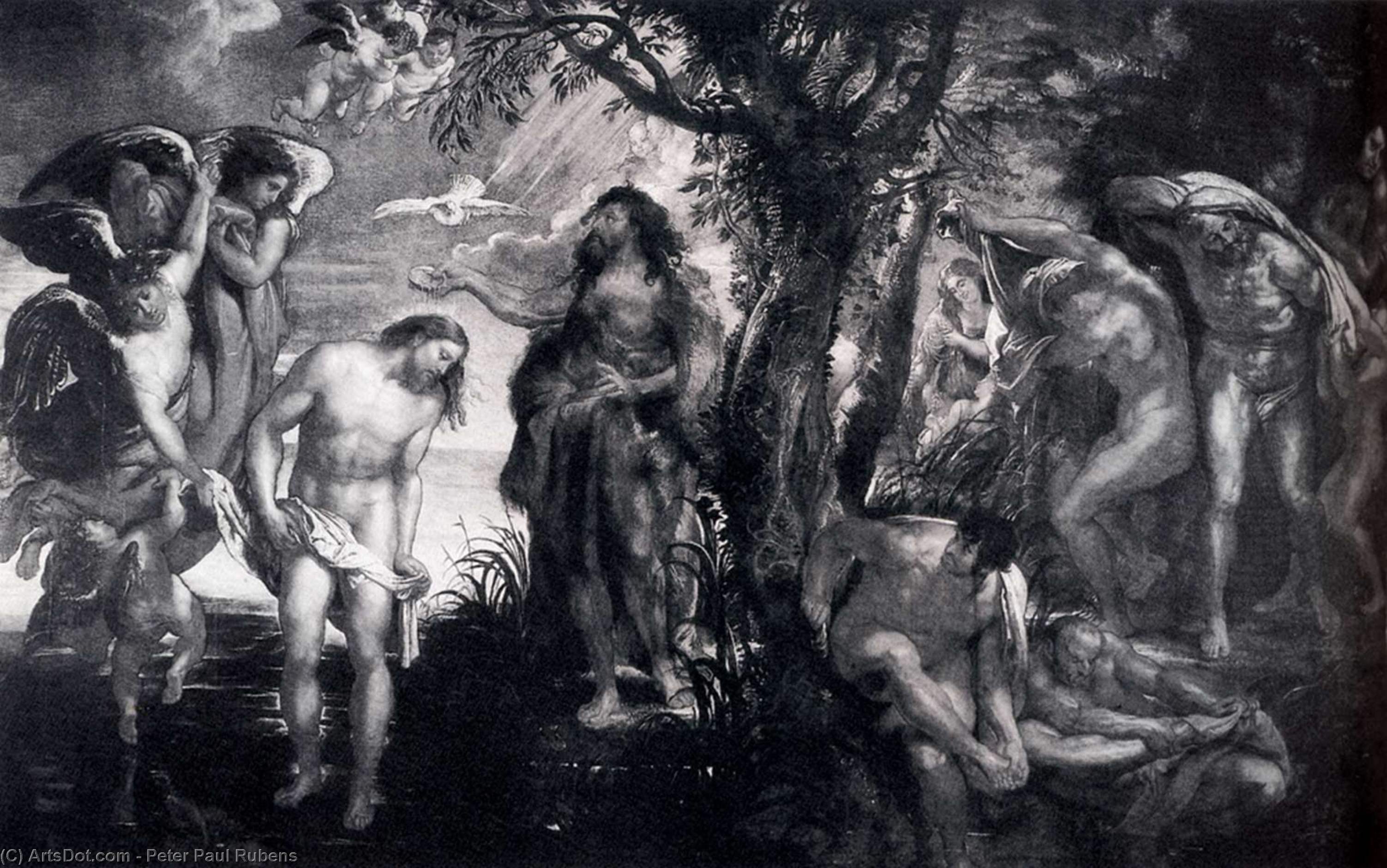 WikiOO.org - Enciklopedija dailės - Tapyba, meno kuriniai Peter Paul Rubens - The Baptism of Christ