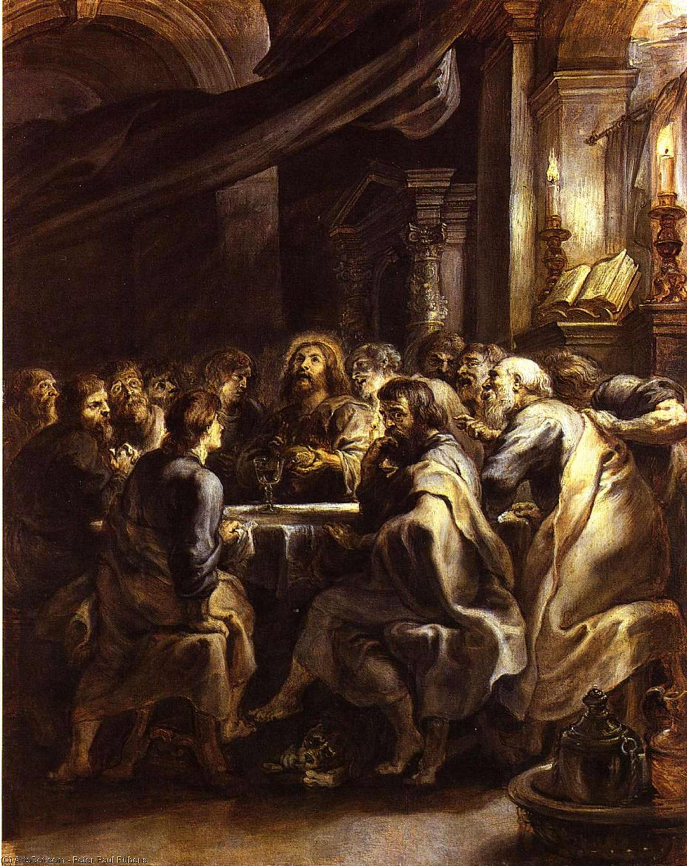 Wikoo.org - موسوعة الفنون الجميلة - اللوحة، العمل الفني Peter Paul Rubens - The Last Supper