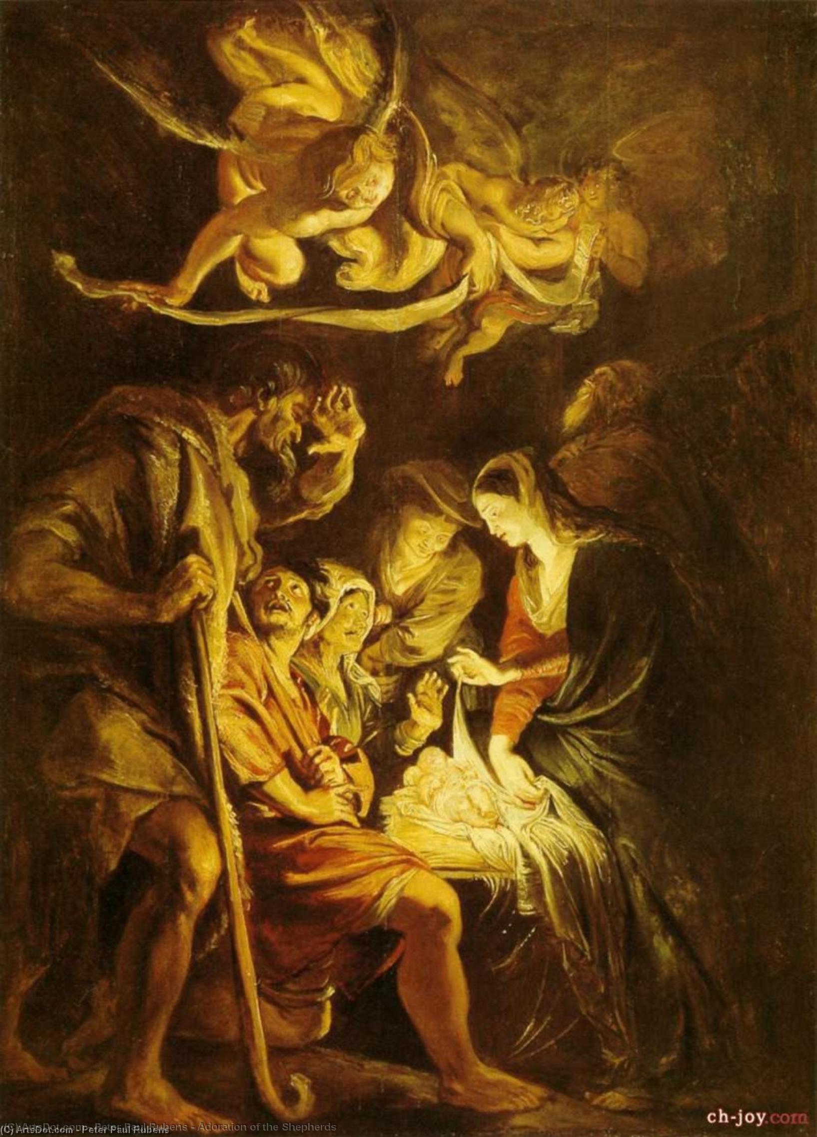 WikiOO.org - Encyclopedia of Fine Arts - Malba, Artwork Peter Paul Rubens - Adoration of the Shepherds