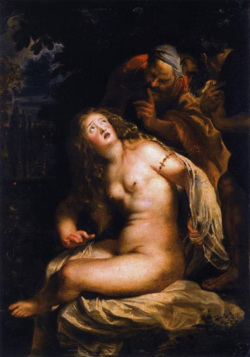 WikiOO.org – 美術百科全書 - 繪畫，作品 Peter Paul Rubens - 苏珊娜和长者