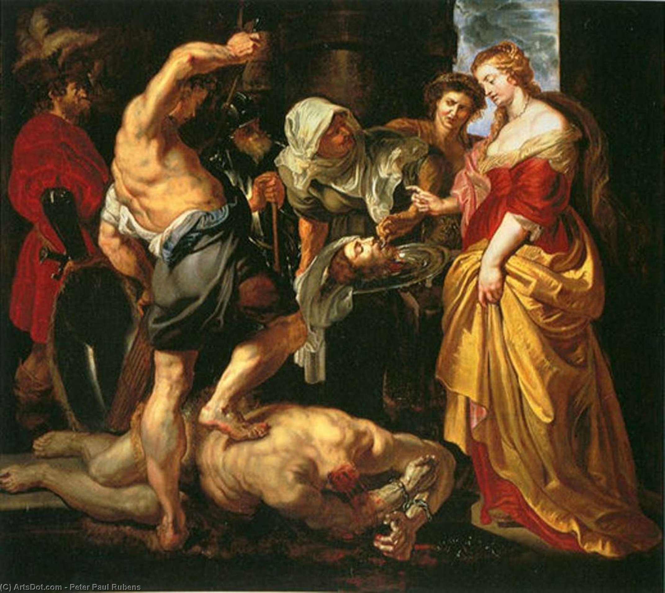 Wikoo.org - موسوعة الفنون الجميلة - اللوحة، العمل الفني Peter Paul Rubens - Beheading of St. John the Baptist