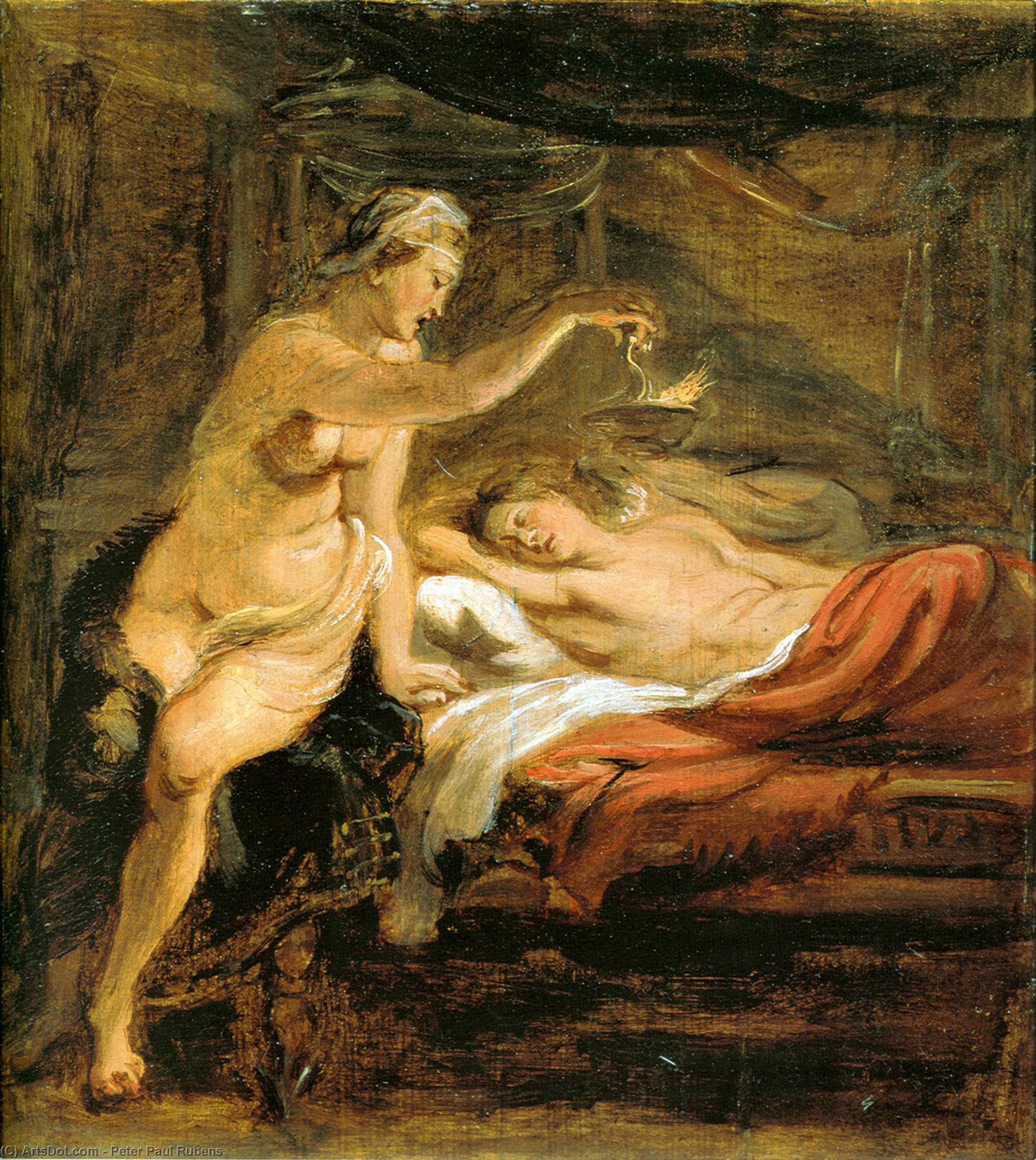 Wikioo.org - Bách khoa toàn thư về mỹ thuật - Vẽ tranh, Tác phẩm nghệ thuật Peter Paul Rubens - Amor and Psyche