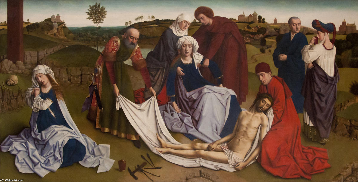 Wikioo.org - The Encyclopedia of Fine Arts - Painting, Artwork by Petrus Christus - The Lamentation over the Dead Christ