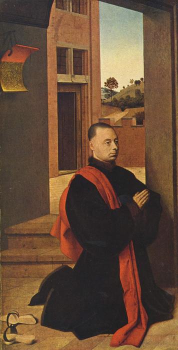 Wikioo.org - The Encyclopedia of Fine Arts - Painting, Artwork by Petrus Christus - Kneeling male donor