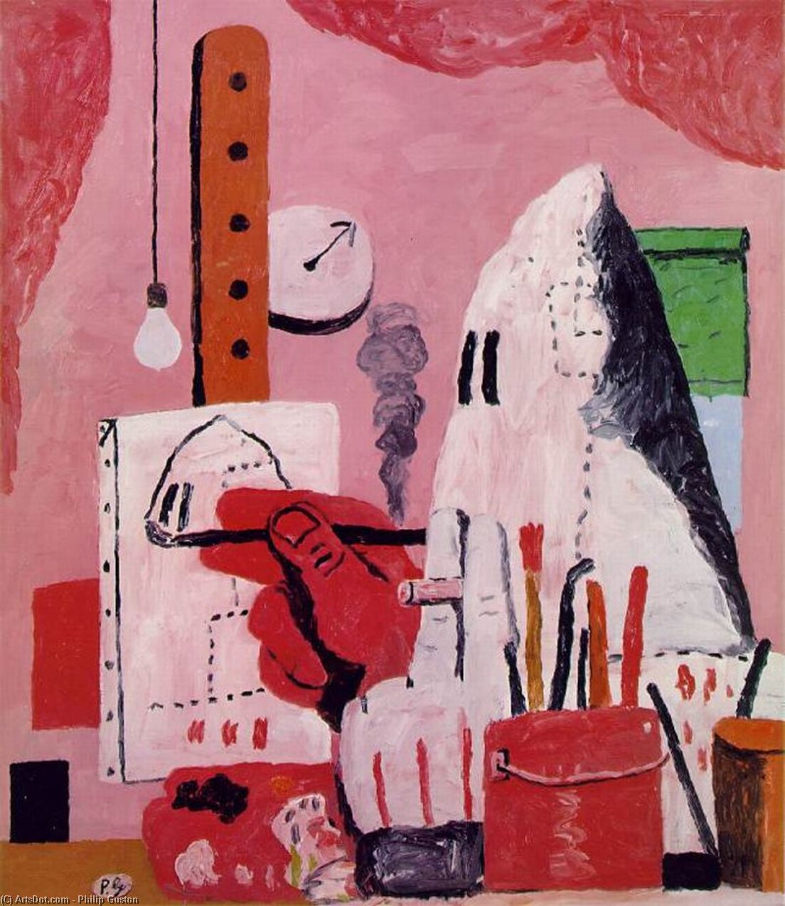 Wikioo.org - The Encyclopedia of Fine Arts - Painting, Artwork by Philip Guston - The Studio