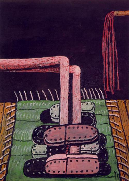 Wikioo.org - The Encyclopedia of Fine Arts - Painting, Artwork by Philip Guston - Green Rug