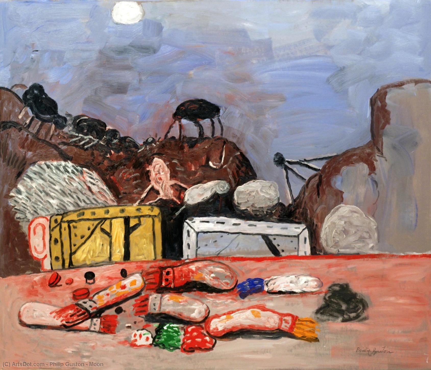 Wikioo.org - The Encyclopedia of Fine Arts - Painting, Artwork by Philip Guston - Moon
