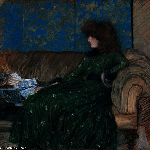 Wikioo.org - The Encyclopedia of Fine Arts - Painting, Artwork by Philip Wilson Steer - The Sprigged Frock