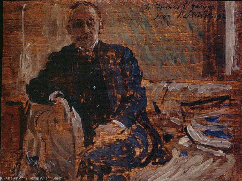 Wikioo.org - The Encyclopedia of Fine Arts - Painting, Artwork by Philip Wilson Steer - Portrait of Francis Edward James
