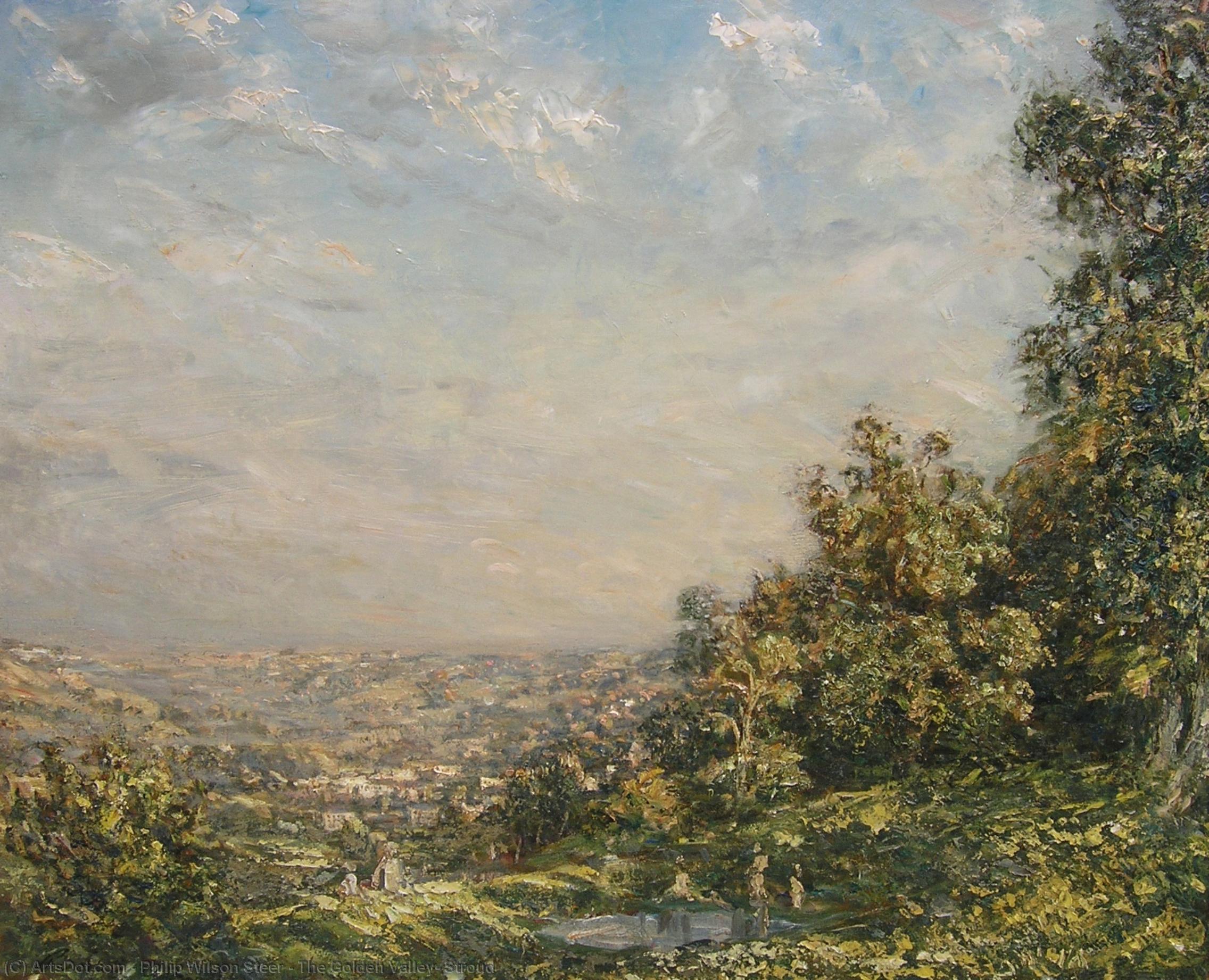 WikiOO.org - Enciclopédia das Belas Artes - Pintura, Arte por Philip Wilson Steer - The Golden Valley, Stroud