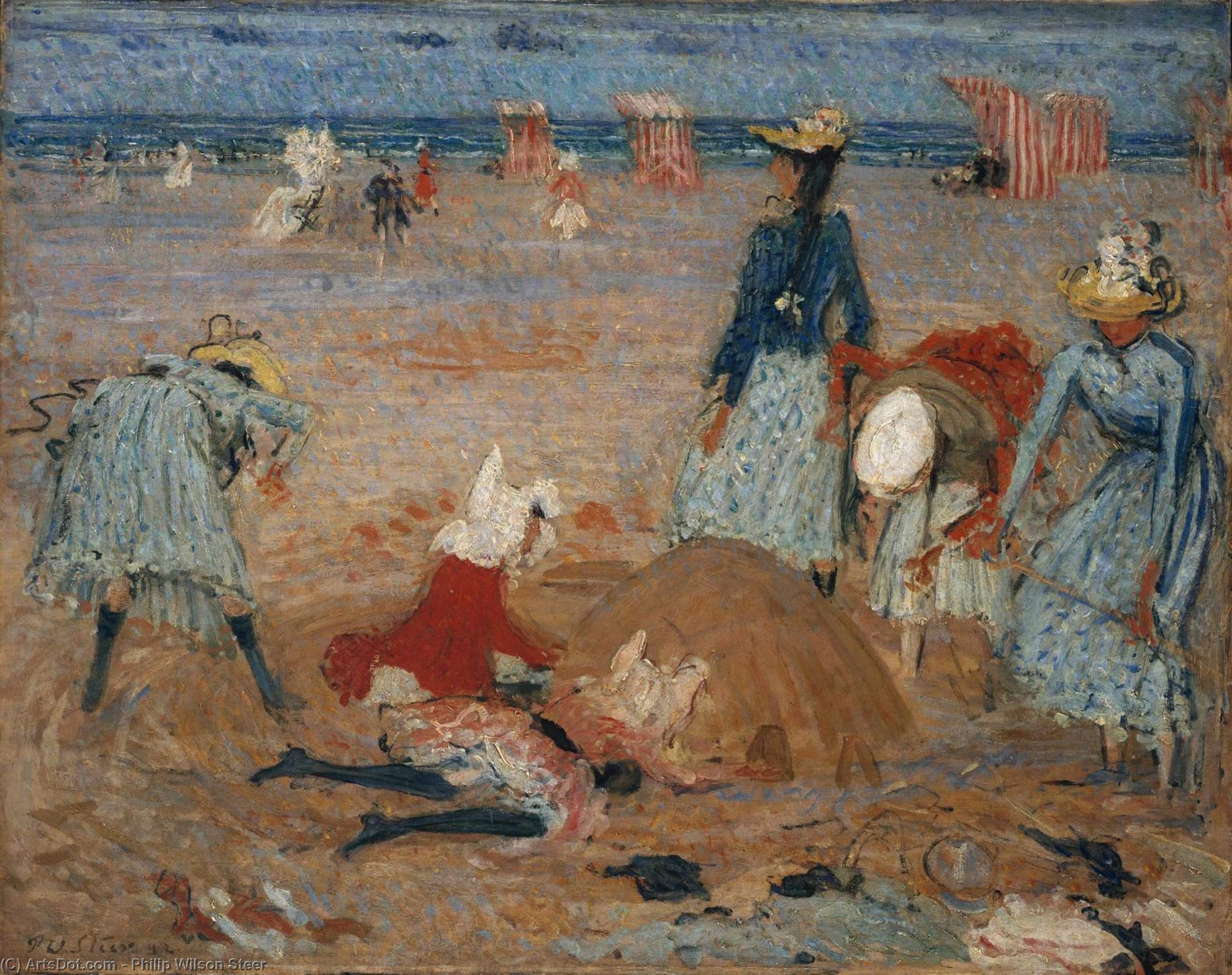 Wikioo.org - The Encyclopedia of Fine Arts - Painting, Artwork by Philip Wilson Steer - Boulogne Sands