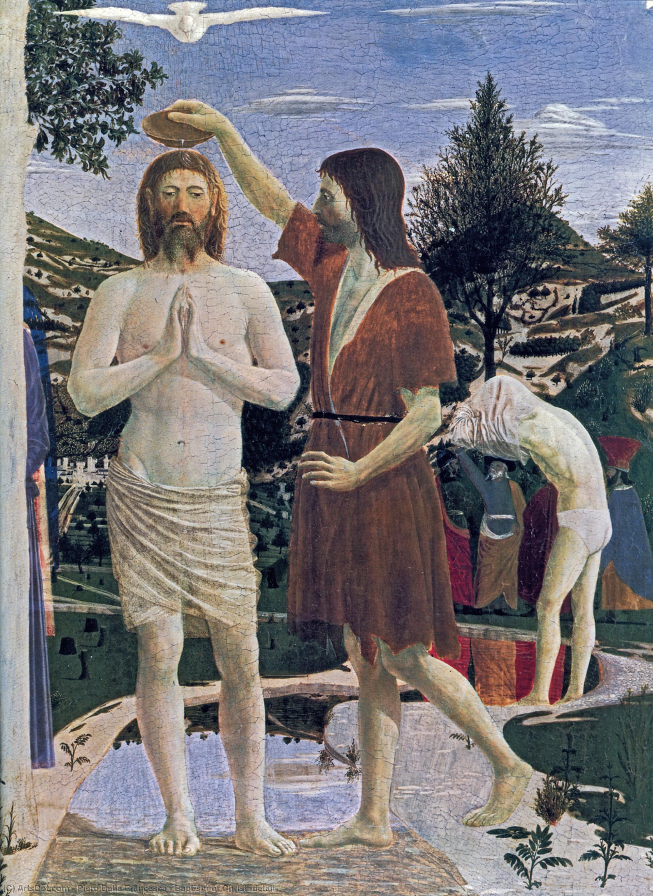 WikiOO.org - Encyclopedia of Fine Arts - Maľba, Artwork Piero Della Francesca - Baptism of Christ (detail)