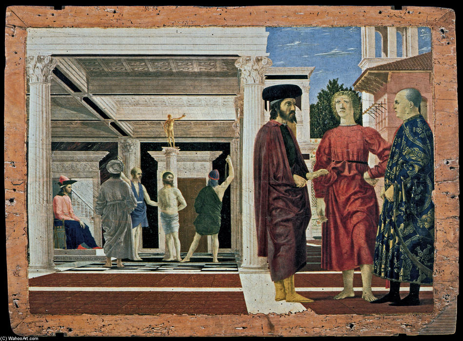 WikiOO.org - Encyclopedia of Fine Arts - Lukisan, Artwork Piero Della Francesca - The Flagellation of Christ