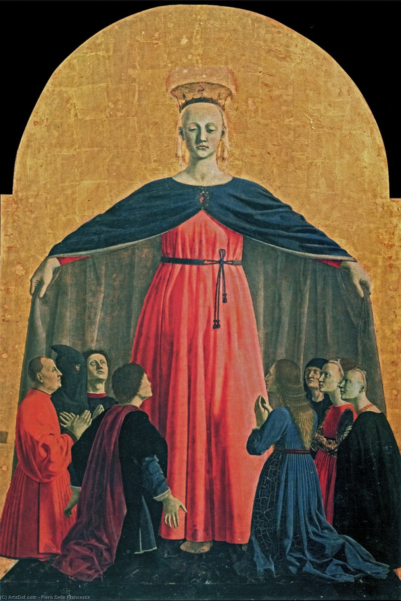 WikiOO.org - Encyclopedia of Fine Arts - Lukisan, Artwork Piero Della Francesca - The Madonna of Mercy