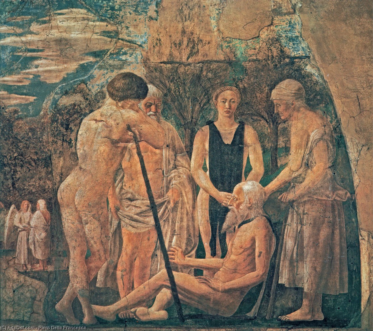 Wikioo.org - The Encyclopedia of Fine Arts - Painting, Artwork by Piero Della Francesca - Death of Adam (detail)