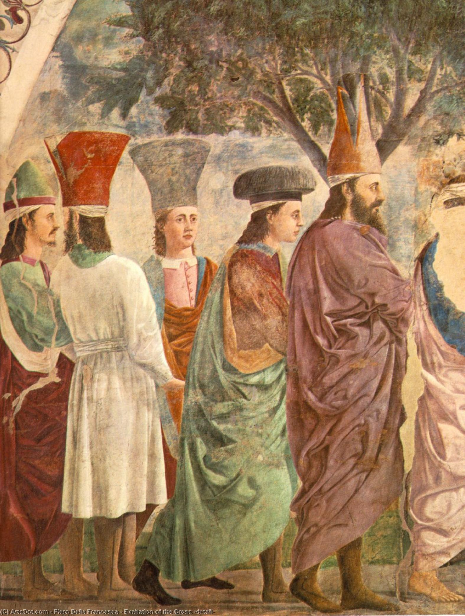 Wikioo.org - The Encyclopedia of Fine Arts - Painting, Artwork by Piero Della Francesca - Exaltation of the Cross (detail)