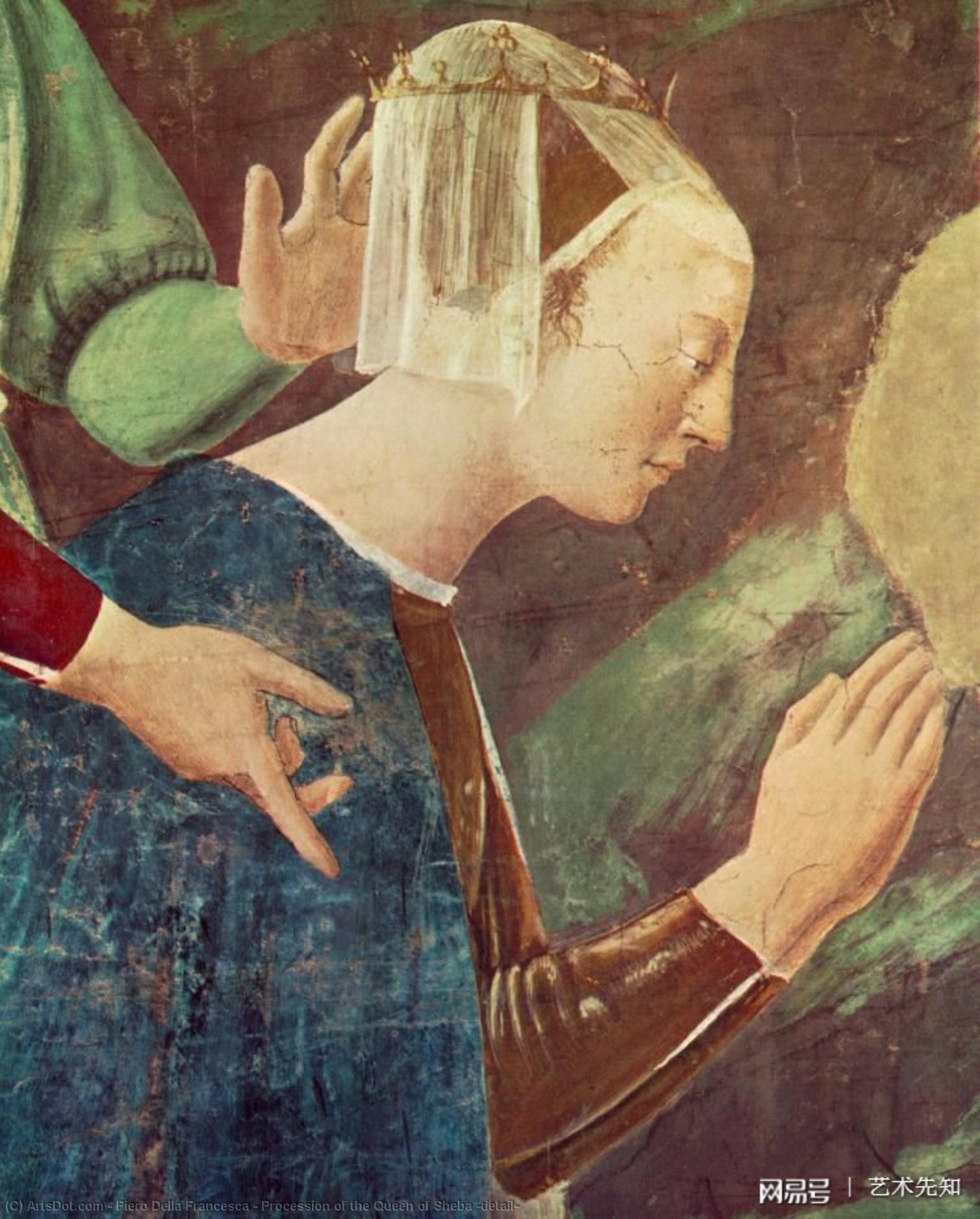 Wikioo.org – La Enciclopedia de las Bellas Artes - Pintura, Obras de arte de Piero Della Francesca - Procesión de la Reina de Saba Detalle
