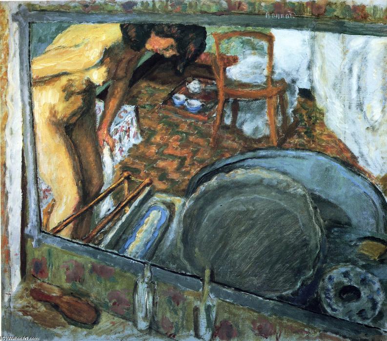 Wikioo.org - Bách khoa toàn thư về mỹ thuật - Vẽ tranh, Tác phẩm nghệ thuật Pierre Bonnard - Tub in a Mirror