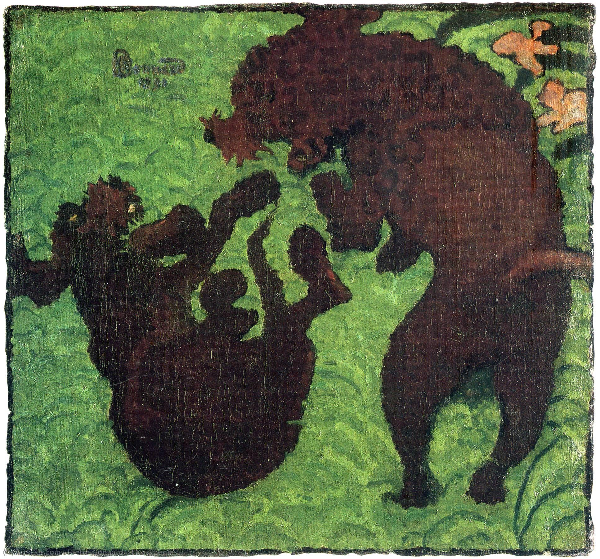 Wikioo.org - The Encyclopedia of Fine Arts - Painting, Artwork by Pierre Bonnard - Two Poodles