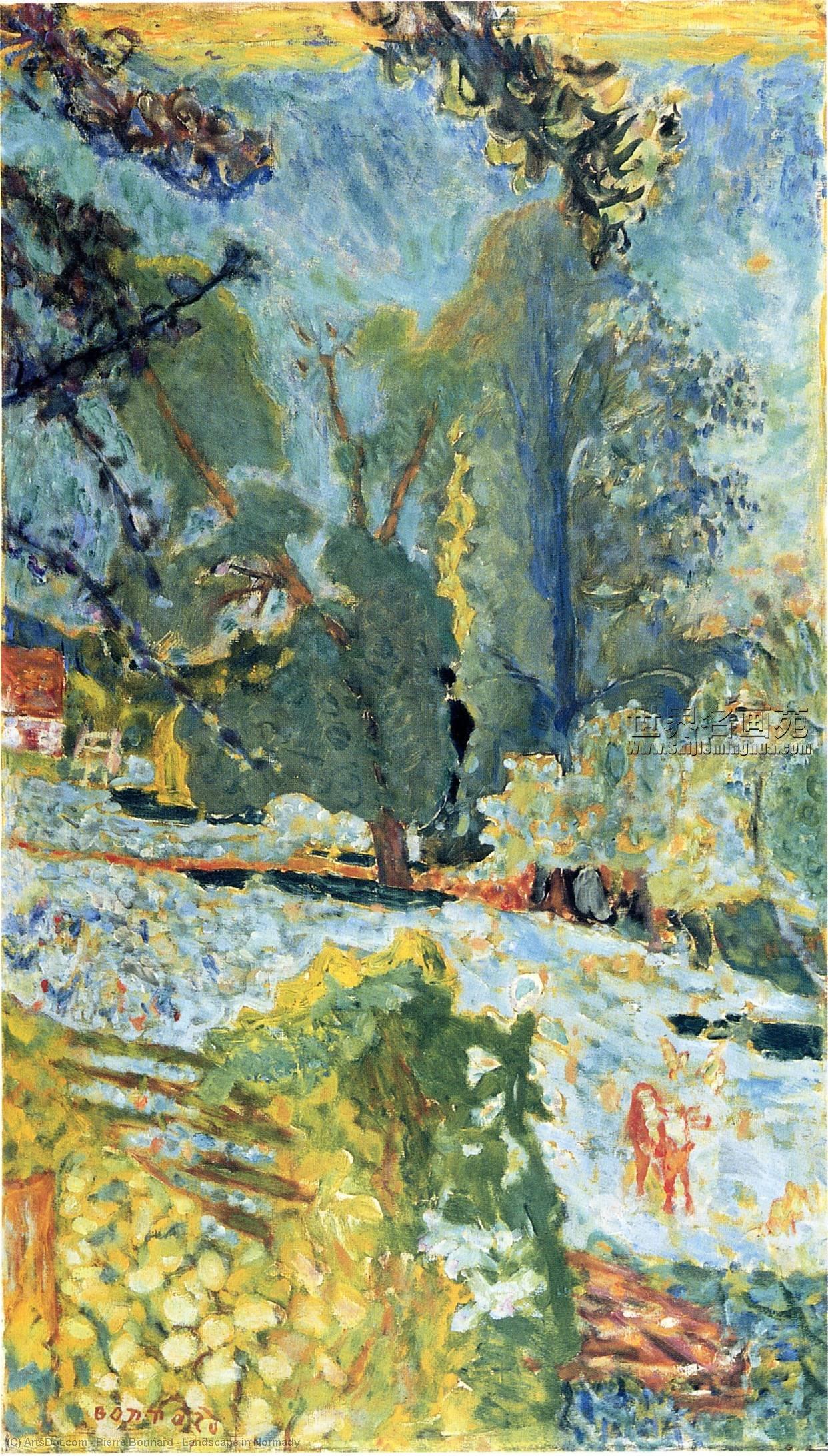 WikiOO.org - Encyclopedia of Fine Arts - Maalaus, taideteos Pierre Bonnard - Landscape in Normady