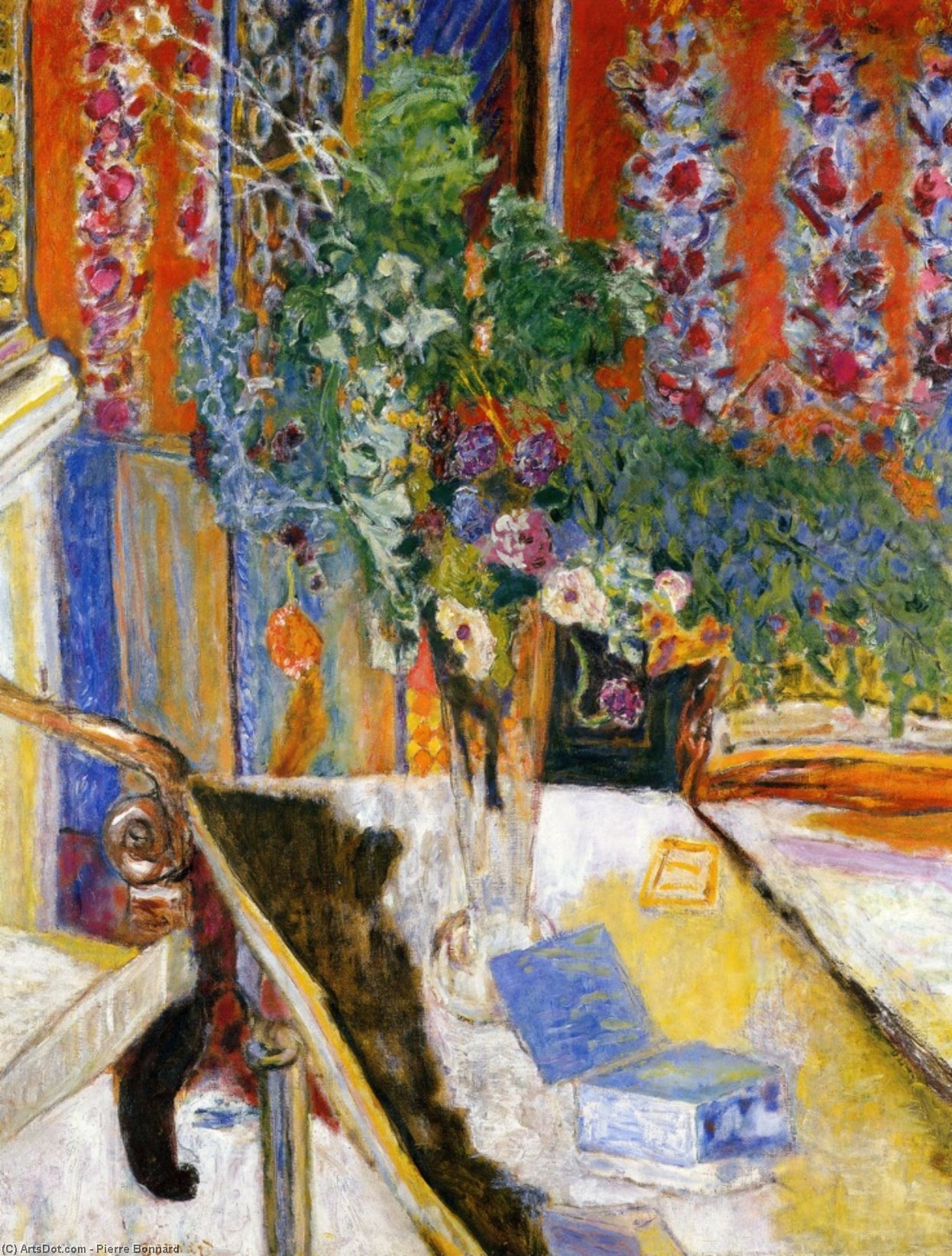 Wikioo.org – L'Enciclopedia delle Belle Arti - Pittura, Opere di Pierre Bonnard - interno con fiori