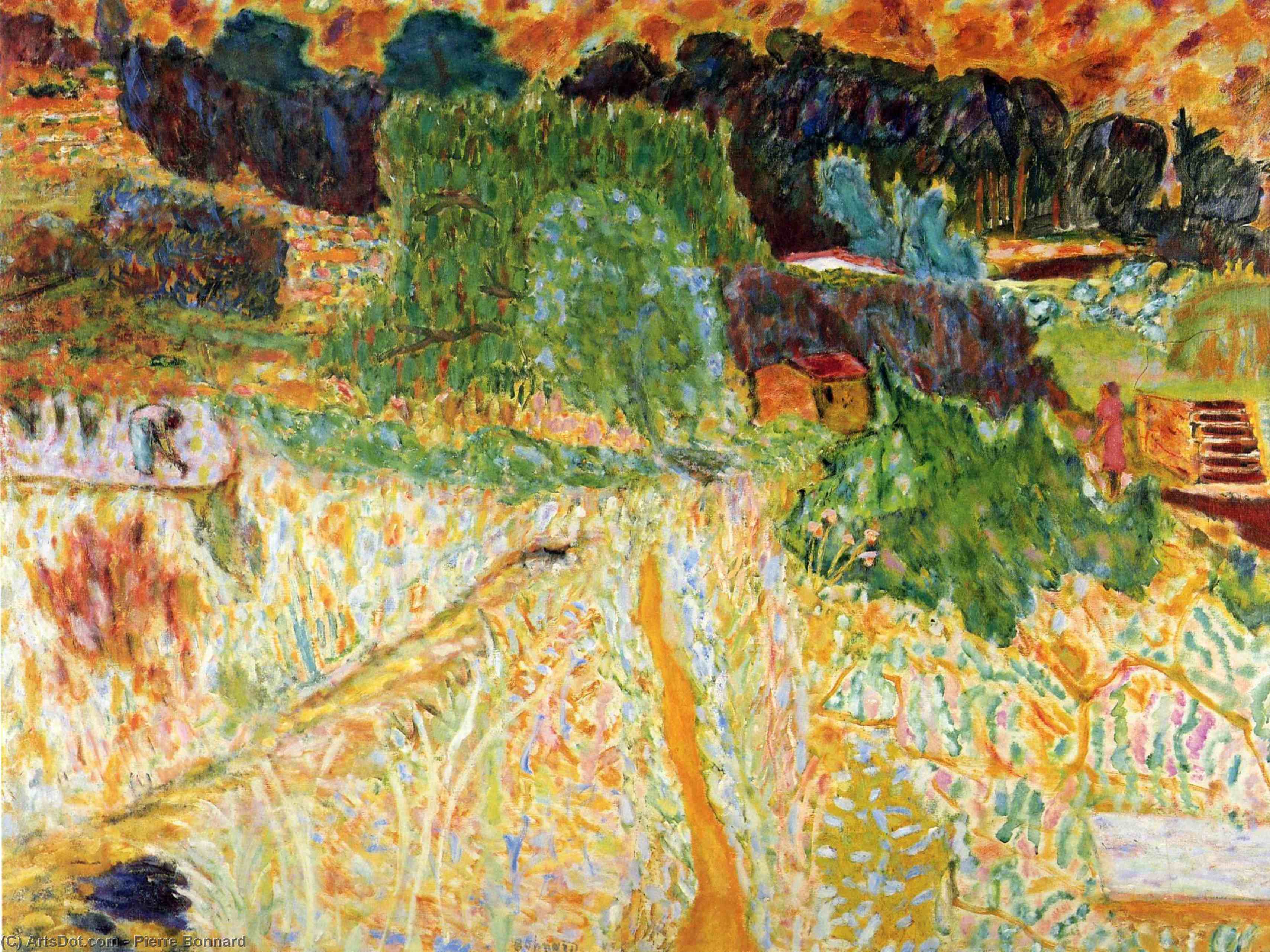 Wikioo.org - The Encyclopedia of Fine Arts - Painting, Artwork by Pierre Bonnard - View from the Artist's Studio, Le Cannet