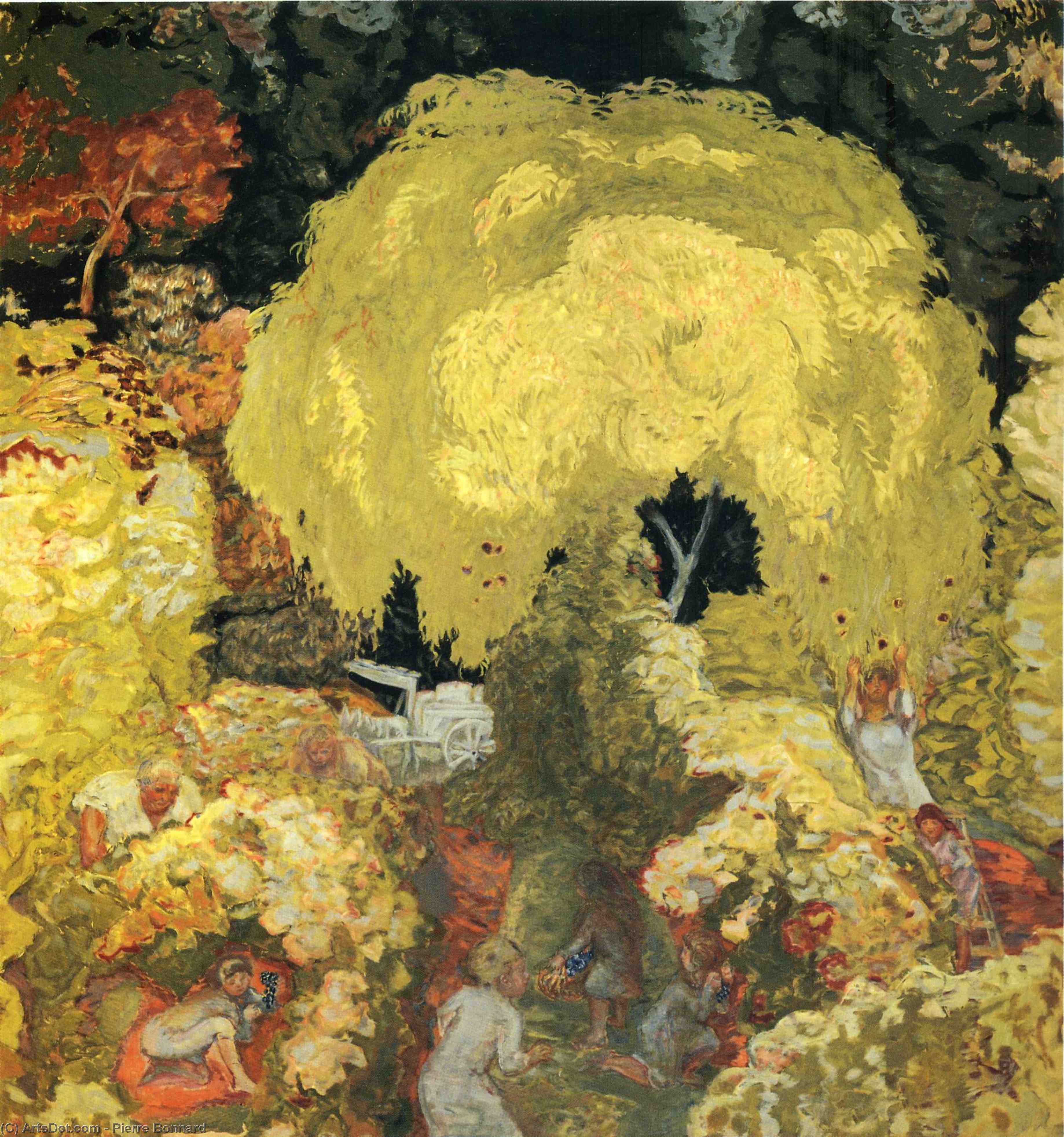 WikiOO.org - Güzel Sanatlar Ansiklopedisi - Resim, Resimler Pierre Bonnard - Autumn: The Fruit Pickers