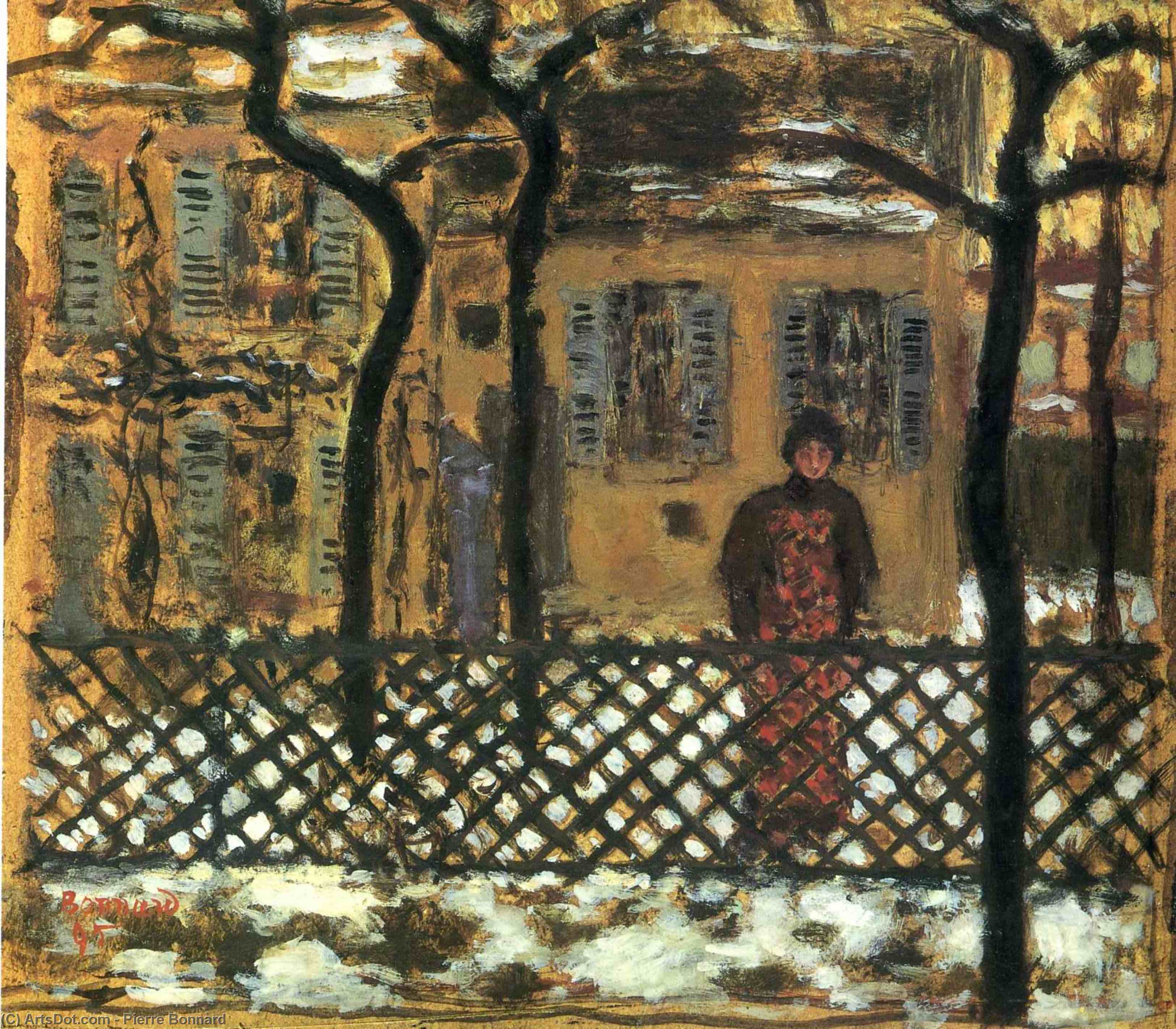 Wikioo.org - Bách khoa toàn thư về mỹ thuật - Vẽ tranh, Tác phẩm nghệ thuật Pierre Bonnard - At the Fence