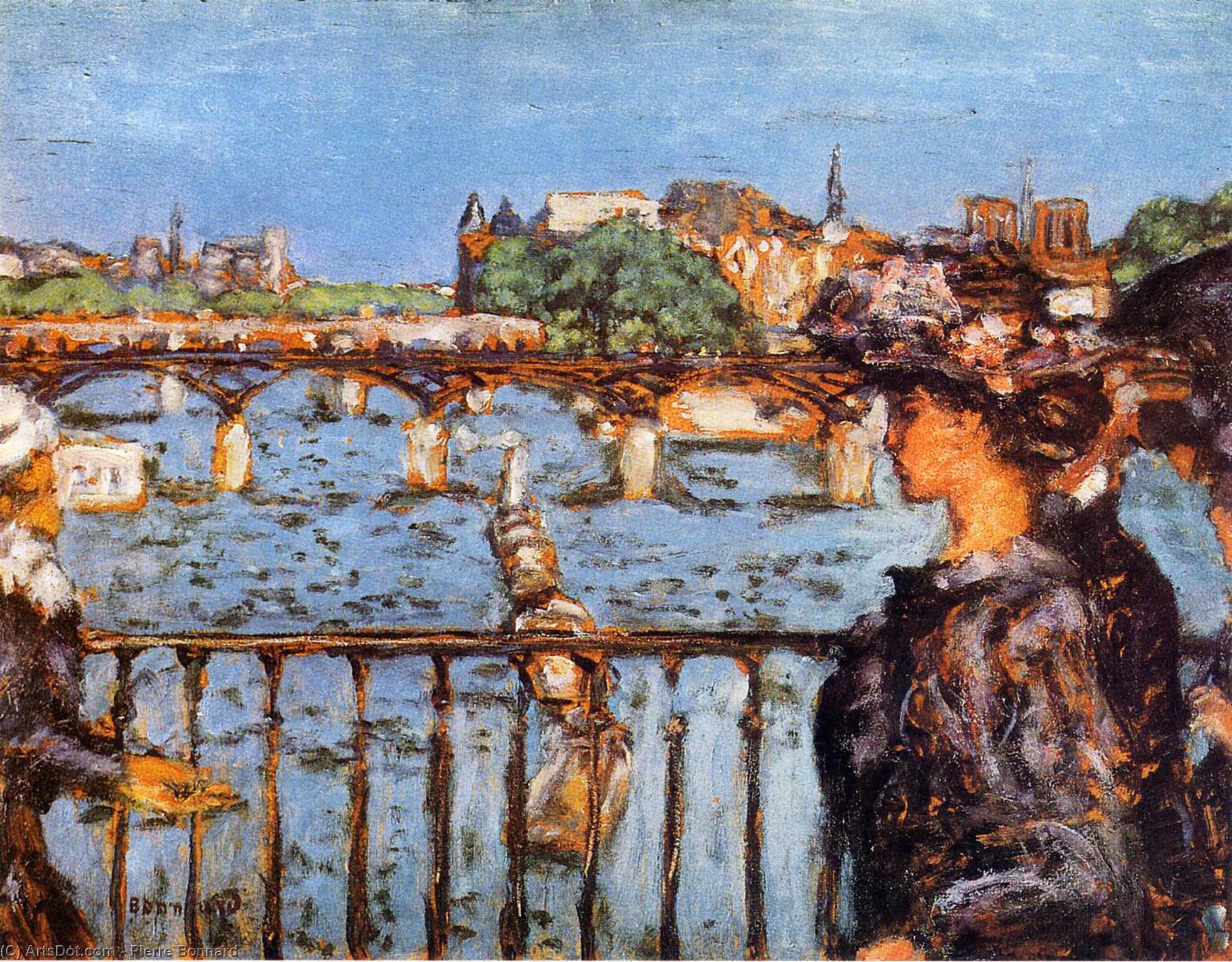Wikioo.org - Bách khoa toàn thư về mỹ thuật - Vẽ tranh, Tác phẩm nghệ thuật Pierre Bonnard - The Pont des Arts