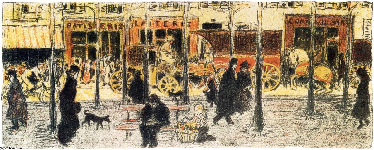 WikiOO.org - Encyclopedia of Fine Arts - Lukisan, Artwork Pierre Bonnard - Parisian Boulevard