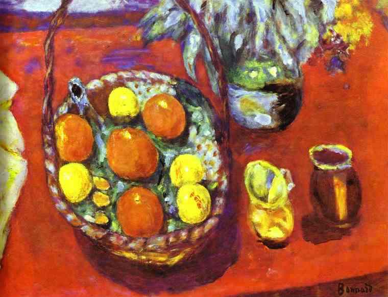 WikiOO.org - Encyclopedia of Fine Arts - Maleri, Artwork Pierre Bonnard - Fruit Basket
