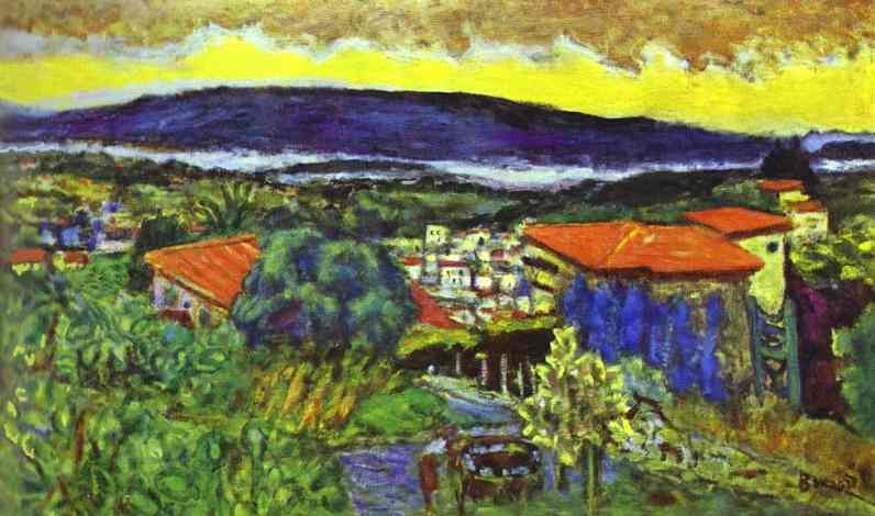 WikiOO.org - Encyclopedia of Fine Arts - Lukisan, Artwork Pierre Bonnard - Red Roofs in Cannet