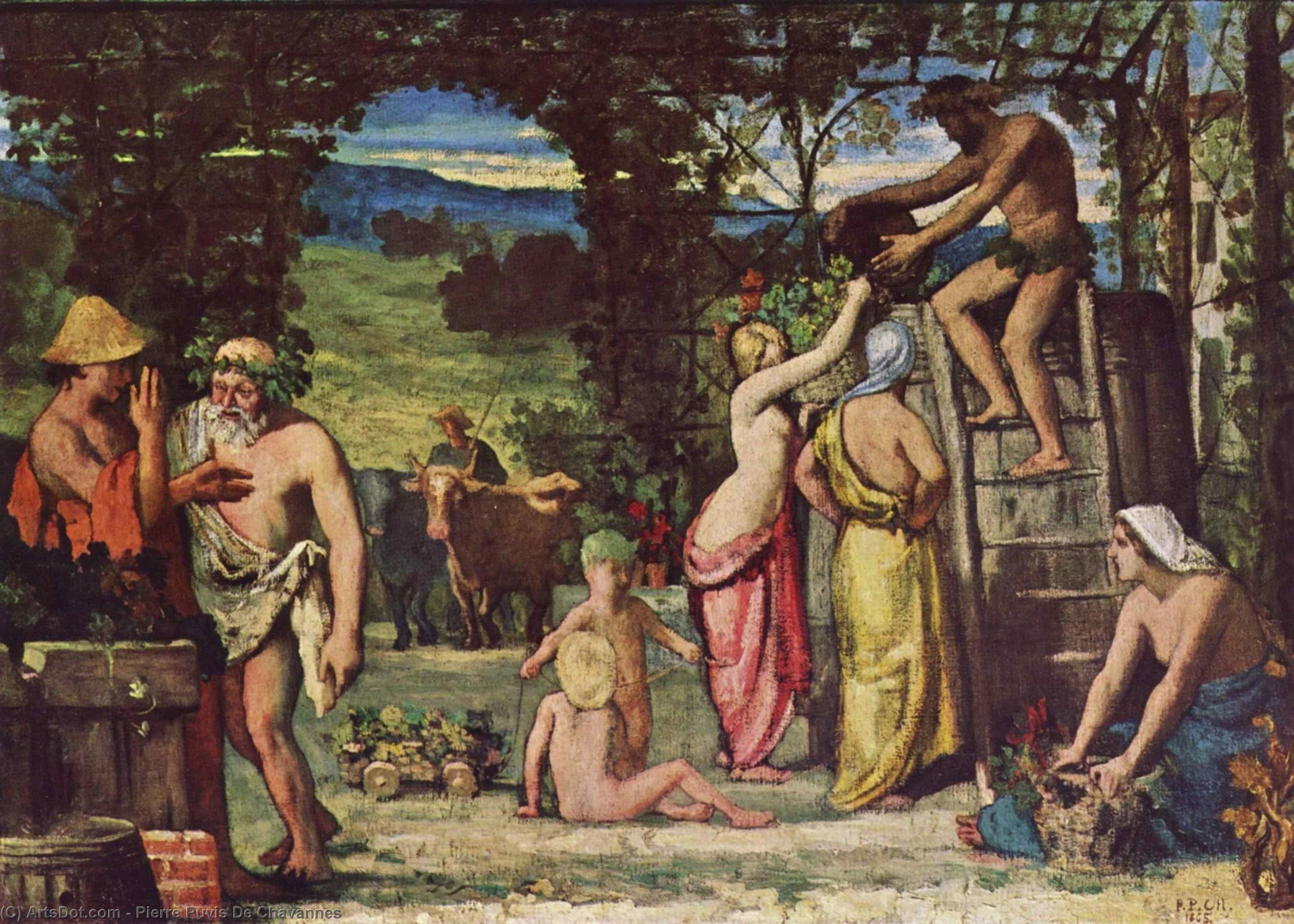 Wikioo.org - The Encyclopedia of Fine Arts - Painting, Artwork by Pierre Puvis De Chavannes - Autumn