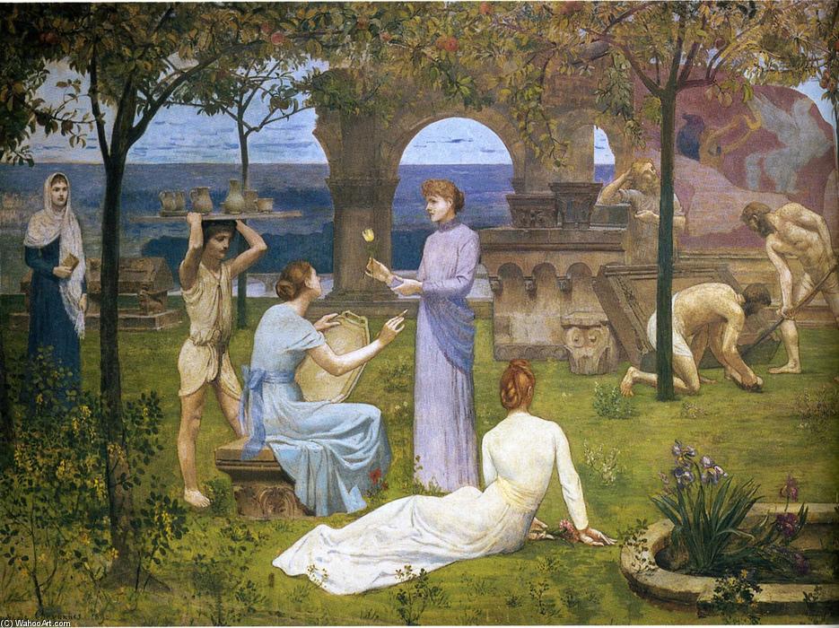 Wikioo.org - The Encyclopedia of Fine Arts - Painting, Artwork by Pierre Puvis De Chavannes - Between Art and Nature (detail)