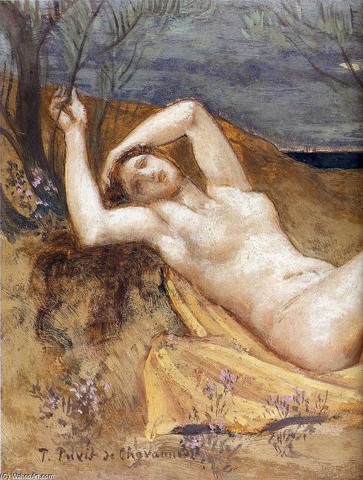 WikiOO.org - Encyclopedia of Fine Arts - Målning, konstverk Pierre Puvis De Chavannes - Tamaris (detail)