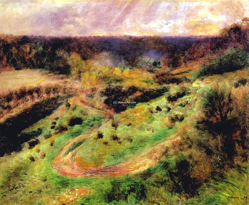 Wikioo.org – L'Enciclopedia delle Belle Arti - Pittura, Opere di Pierre-Auguste Renoir - Paesaggio a Wargemont