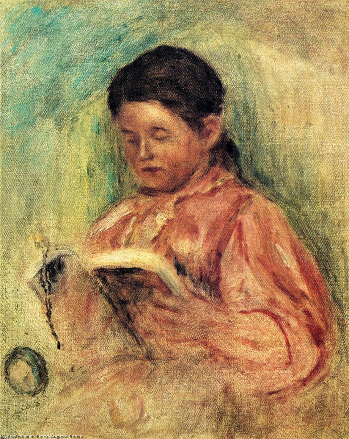 Wikioo.org - The Encyclopedia of Fine Arts - Painting, Artwork by Pierre-Auguste Renoir - Woman Reading