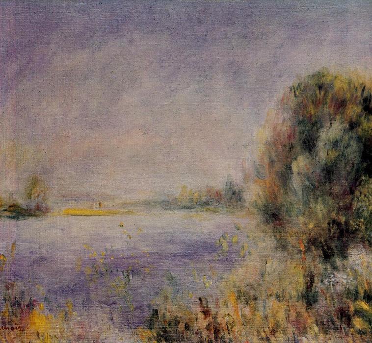 Wikioo.org - สารานุกรมวิจิตรศิลป์ - จิตรกรรม Pierre-Auguste Renoir - Banks of the River